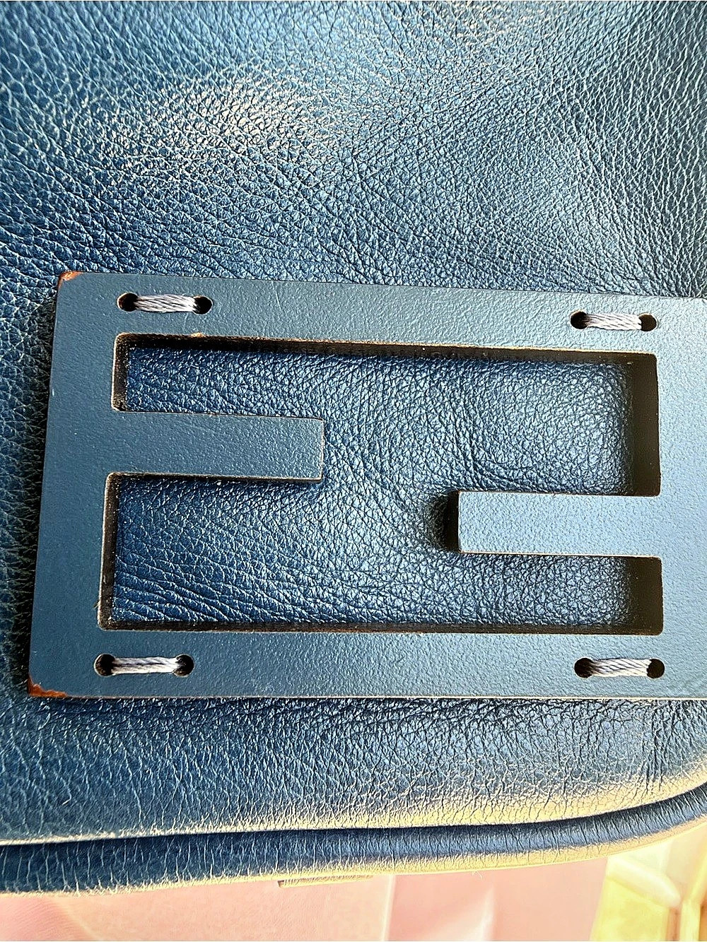 Fendi Simply Leather Shoulder Bag in Blue - Picture 13 of 16